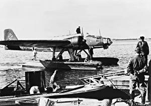 Convoys: German seaplane He 115, 1940