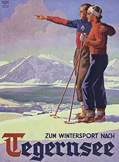 Tegernsee: German Ski Poster