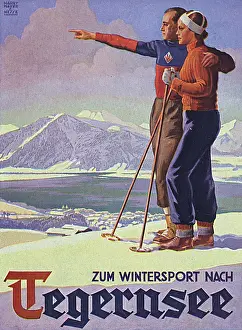 Tegernsee: German Ski Poster