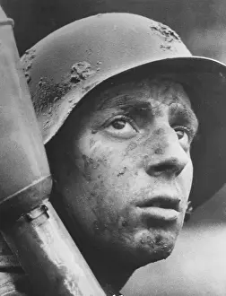 Exhausted: German soldier