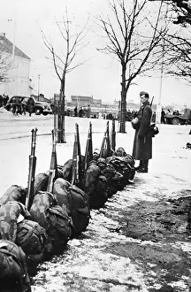 Rucksacks: German soldier during the advance in Norway, 1940