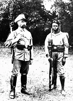 Askari: A German soldier and an Askari in Cameroon, around 1900
