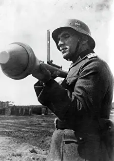 Panzerfaust: German soldier with bazooka, 1944