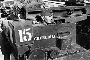 Bren: German soldier in a captured British tank, 1940