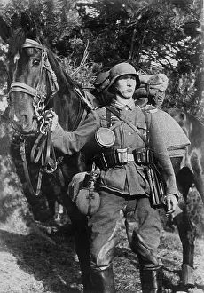 Patches: German soldier of a cavalry patrol, 1941