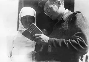 Dictionary: German soldier with a dictionary on the Eastern Front, 1941