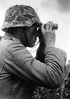 Observes: German soldier - Eastern Front, 1942