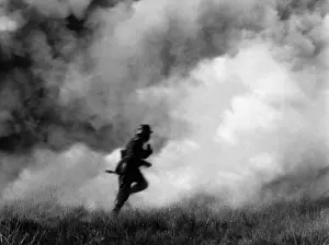 Downstream: German soldier during a gas intervention, 1918