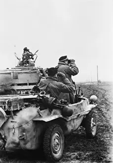 Krivoy: German soldier observing combat on the Eastern front, 1943
