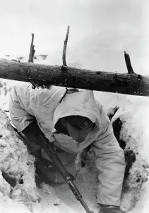 Crawling: German soldier at the southern sector of the Eastern Front