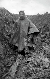 Raincoat: German soldier in a trench, 1916