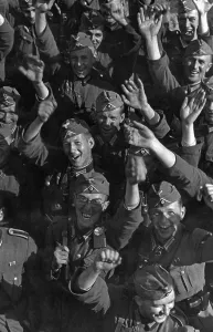 Jubilation: German soldiers in Austria, 1938