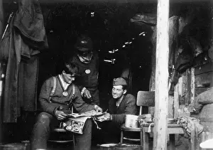 German soldiers in a bunker on the Eastern Front, 1942