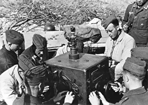 Determine: German soldiers at the command device of a Flak battery, 194