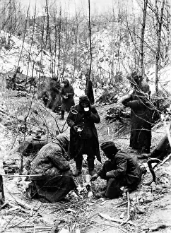 Relieved: German soldiers on the Eastern Front in winter, 1941