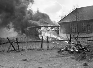 Throwers: German soldiers with flame throwers, 1941