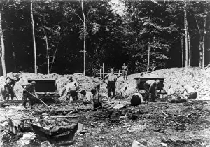 War 2: German soldiers guards concentration camp prisoners