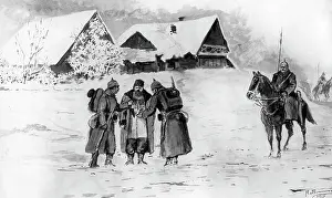 Espionage: German soldiers identify a spy, 1915