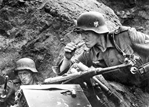 Vyazma: German soldiers in a lull in the fighting on the Eastern Fro