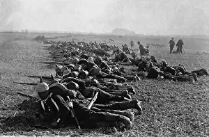 Skirmish: German soldiers on maneuvers, 1912
