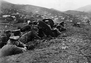 Salonica: German soldiers on the front near Salonica during the First