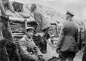 Peephole: German soldiers observing No Man's Land from their