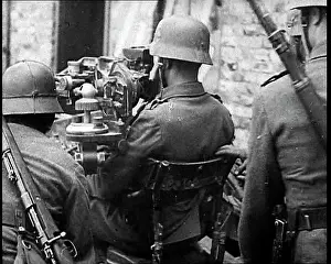 Placement: German Soldiers Operating A Gun Placement In