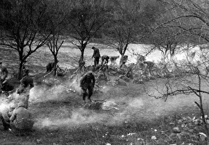 Meals: German soldiers prepare dinner on the Eastern Front, 1916
