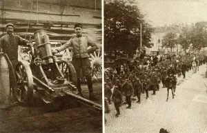 Minenwerfer: German soldiers and prisoners of war, WW1