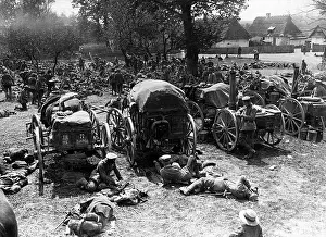 Halt: German soldiers at rest, 1915