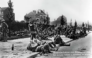 Recover: German soldiers resting, 1914