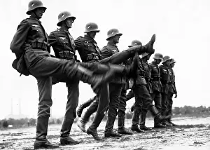 Preparatory: German soldiers during a training