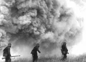 Assaults: German Soldiers During a Training Exercise Related to Gas At
