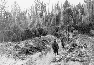 Artificially: German soldiers in trenches, 1915