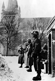 Sentry: German soldiers in Trondheim, 1940