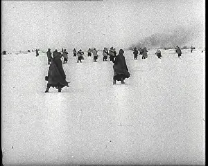 Slowly: German Soldiers Trudging Slowly Through the Snow