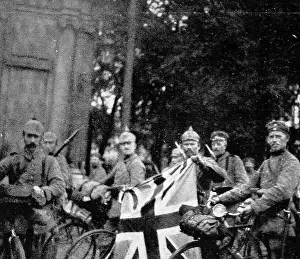 Westward: German soldiers with the Union Jack