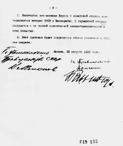 Treaties: German-Soviet anti-attack pact, 23.8.1939