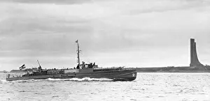 Speedboat: German speed boat at the Laboe Naval Memorial