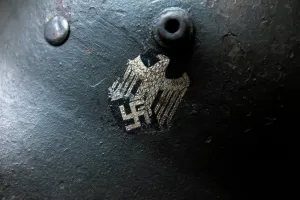 Symbolism: German steel helmet. Second World War