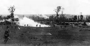 Aisne: German storm troop attacking, 1918