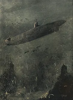 Uboat: German submarine by G. H. Davis, WW1