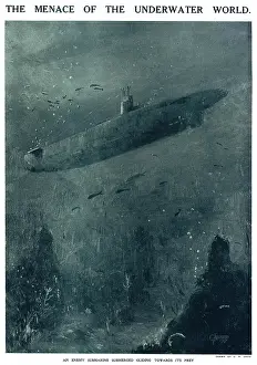 Uboat: German submarine by G. H. Davis, WW1