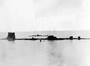 Roadstead: German submarine on the roadstead in Jaffa, 1917