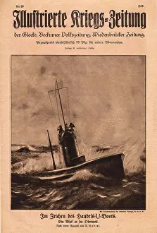 Quarterly: German submarine at sea, WW1