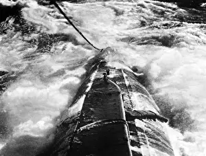 Spray: German Submarine during voyage, 1915
