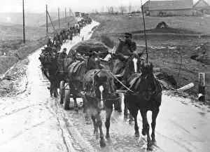 Courland: German supply column in Courland, 1944