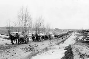 Suwalki: German supply train at the Eastern Front, 1915