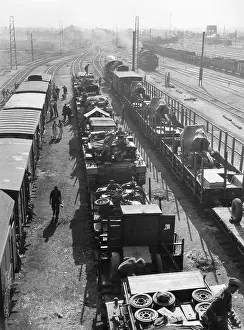 Stug: German supply trains at a station behind the Eastern Front