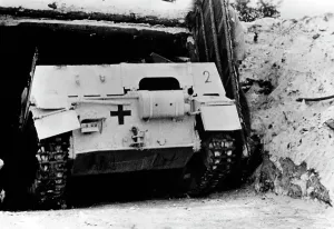 Kharkiv: German tank in a bunker, 1943